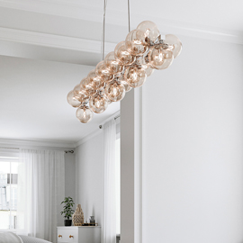 Splendor Bar Amber Pendant Light